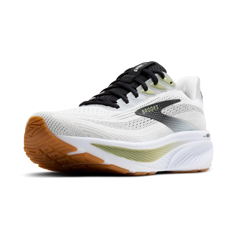 Brooks Men’s Ghost 17 Neutral Running Shoe - White/Black/Tea - 12.5 Medium