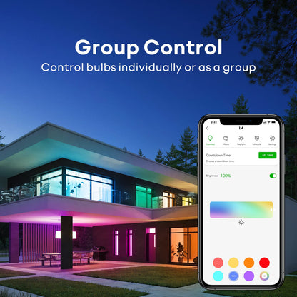 VOCOlinc Smart Light Bulb Works with Apple Homekit, Alexa, Google Home, Dimmable WiFi Smart Bulbs, 850 Lumens, E26 LED Smart Bulb 60 Watt Equivalent, A21, 2200K-7000K RGBW, 9.5W, 1 Pack