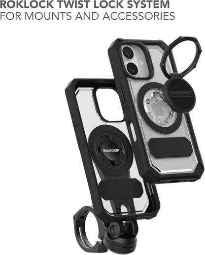 Rokform Rugged Case Compatible with iPhone 16 Pro Max, Magnetic Cover (Black)