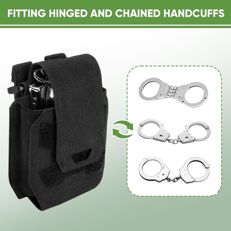 Handcuff Holster - MOLLE Handcuff Case for Multiple Cuffs | Tactical Pouch for Duty Belt & Vest