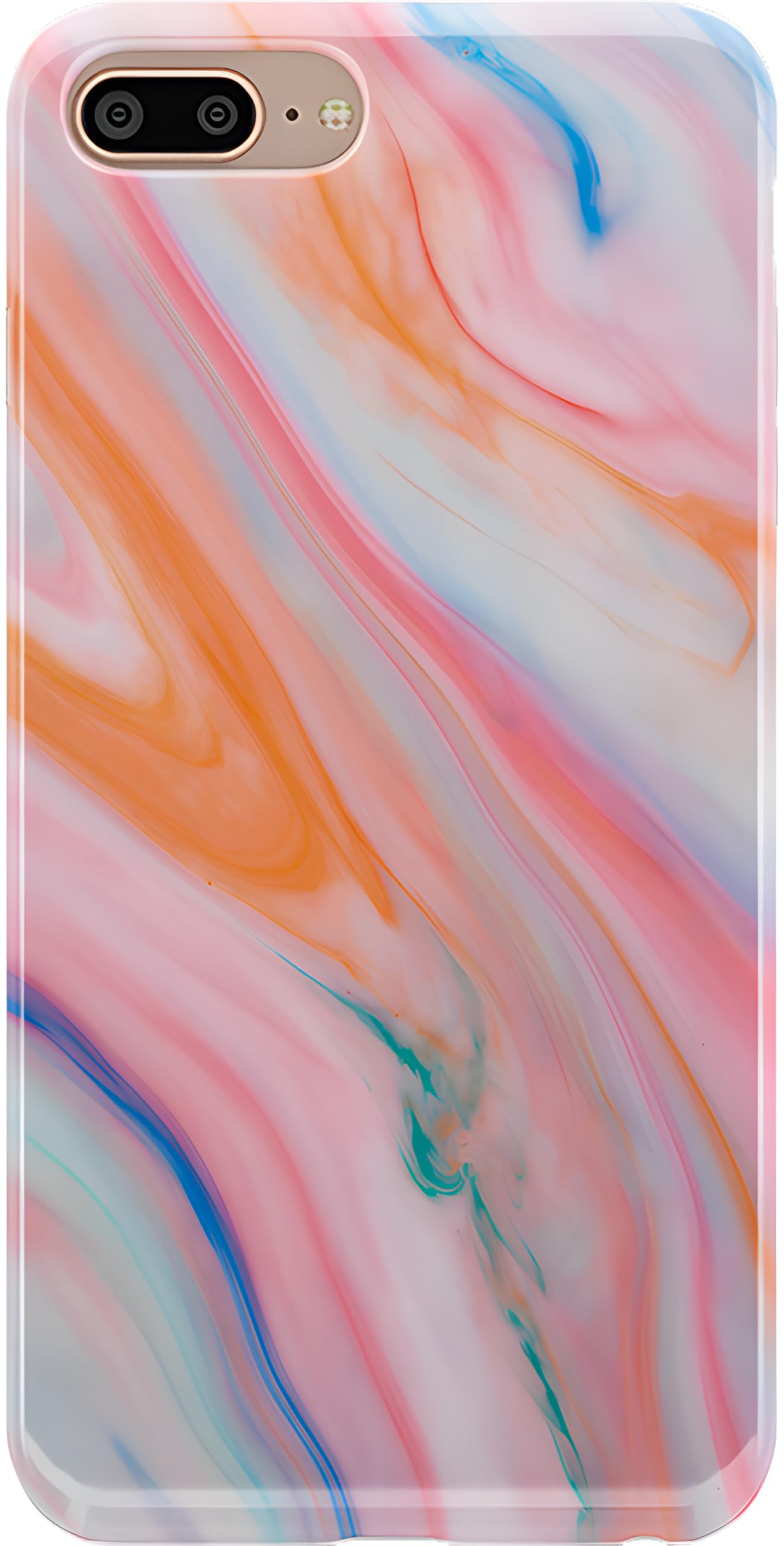 Casely iPhone 6/7/8 Plus Case | Stepping Up | Geo Rose Gold Marble | Classic Ultra Slim Design