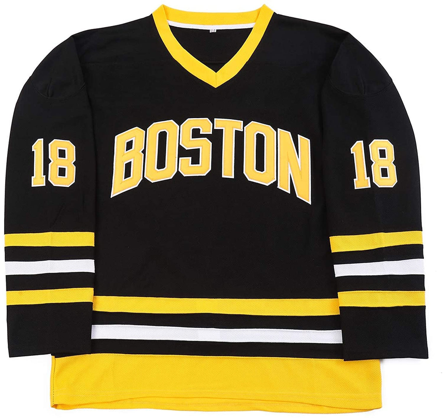 Boston Happy Gilmore #18 Adam Sandler 1996 Movie Ice Hockey Jersey Stitched Letters and Numbers S-XXXL