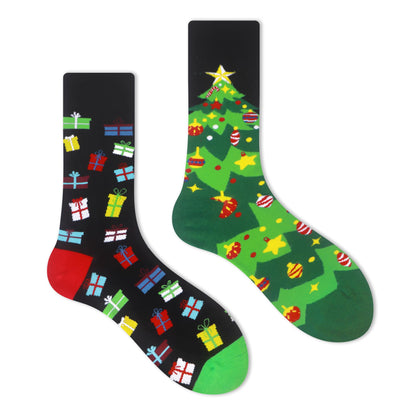 WeciBor Men's 5 Pack Novelty Christmas Crew Socks for Stocking Stuffers Adults
