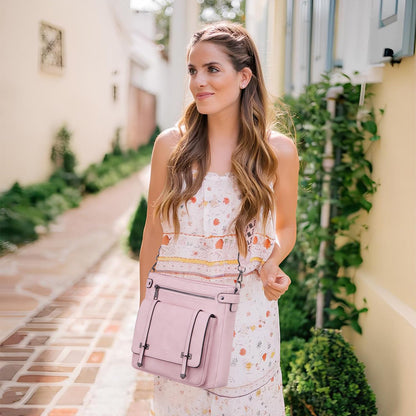 Roulens Crossbody Bags for Women,Multi Pocket Crossbody Purses Vegan Leather Shoulder Handbags Travel Purse Adjustable Strap