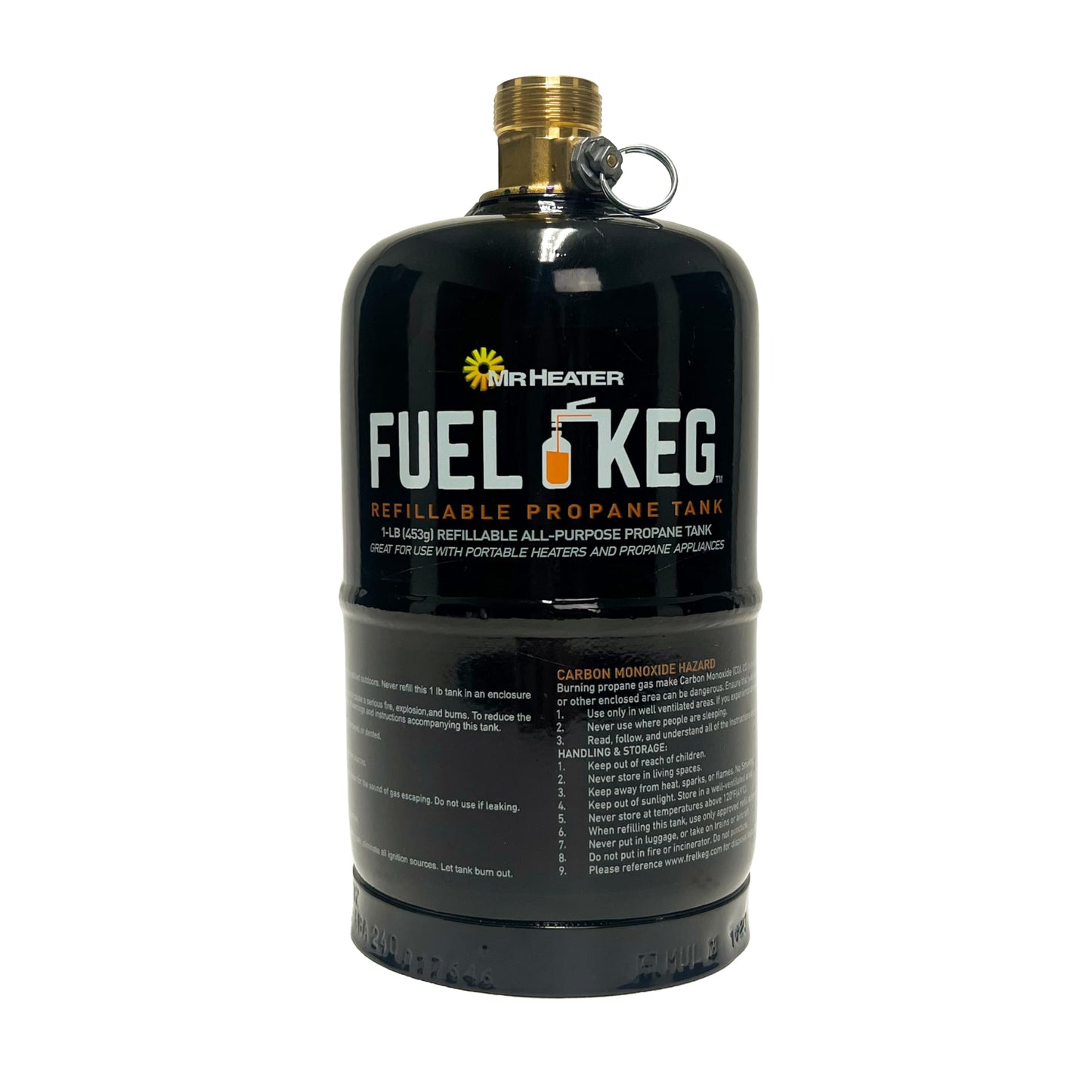 Mr. Heater Fuel Keg. - 1 lb. / 16 oz. Empty Refillable Propane Tank – DOT Certified
