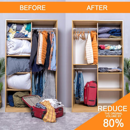 24 Pack Vacuum Storage Bags with Electric Pump, (5 Jumbo, 5 Large, 5 Medium, 5 Small, 4 Roll Up Bags) Space Saver Bag for Clothes, Mattress, Blanket, Duvets, Pillows, Comforters,Travel