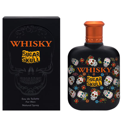 EVAFLORPARIS WHISKY SUGAR SKULL Eau de Toilette for Men – Bold Fragrance with Bergamot, Rose and Amber Notes – Inspired by Day of the Dead – Iconic Skull Bottle – Made in France – 3.4 Fl Oz