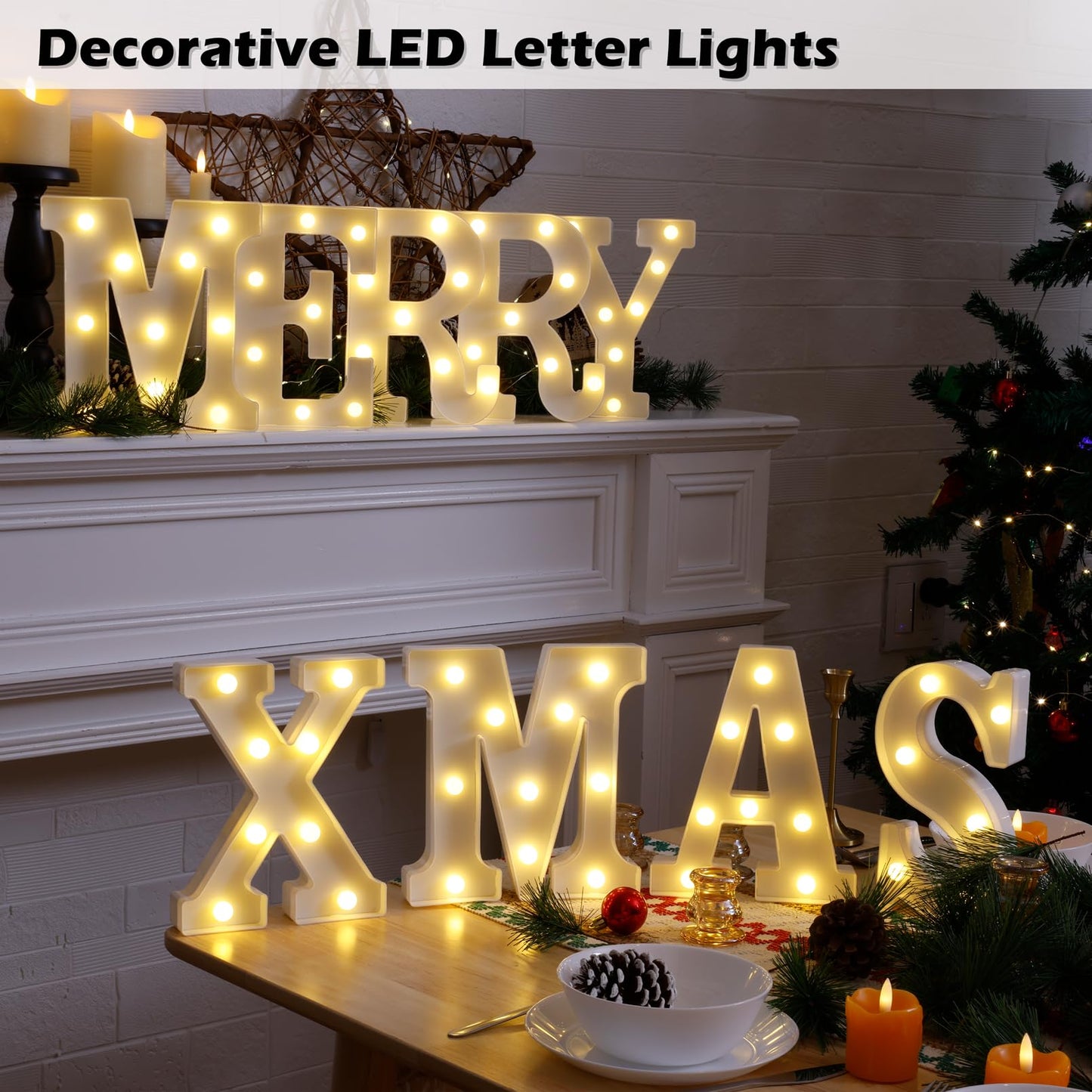 TRONSBOO LED Marquee Sign Light Up Letters, Alphabet Light Up Letters Sign, Battery Powered LED Letter Lights for Night Light, Wedding, Birthday, Party, Christmas or Home Decor (Red Heart)