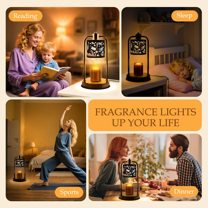 FullyCare Candle Warmer Lamp Electric with Timer: Wax Melts for Warmer Yankee Candles Large - Dimmable Candle Warmer for Birthday Christmas Gift Bedroom Home Decor