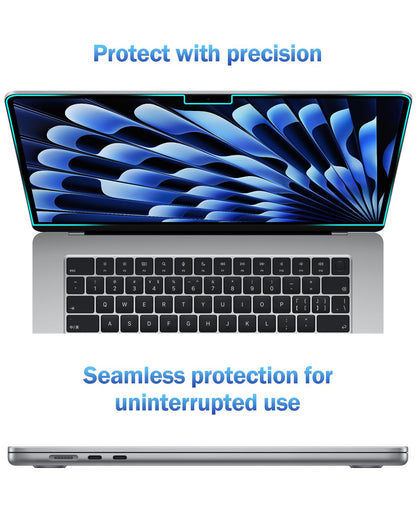 F FORITO 2-Pack Anti Blue Light Matte Screen Protector Compatible with MacBook Air 15.3 inch (2023-2025, M2, M3, M4), Eye Protection Blue Light Blocking Anti Glare Computer Screen Cover