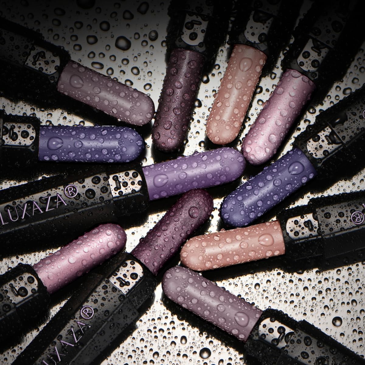 LUXAZA PRO Purple Eyeshadow Stick 6PCS Set, Metallic Shimmer Matte Cream Eye Shadow Palette Brightener Pencil Crayon, Halloween Makeup - BLUEBERRY