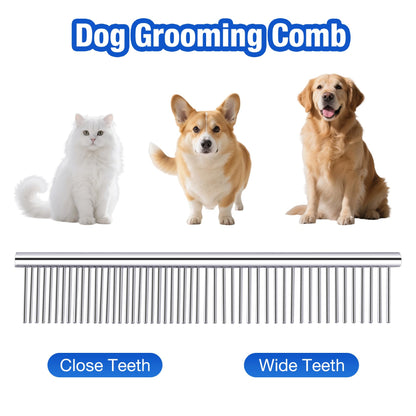 CADABY 5 in 1 Dog Grooming Scissors with Safety Round Tips,Dog Grooming Scissors Kit, 4CR Stainless Steel Professional Pet Grooming Shears for Dog, Cat,Sharp and Durable