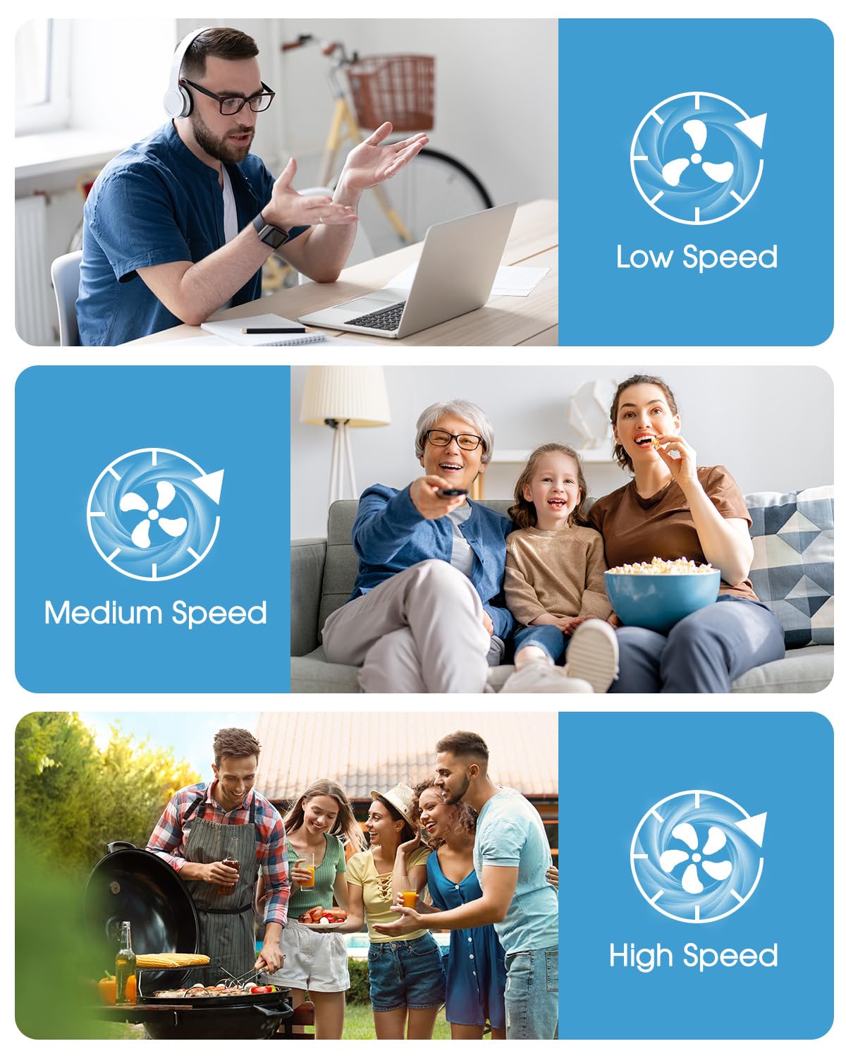 JINLICTE Portable Misting Fan, 8000mAh 8-Inch Rechargeable Water Cooling Mist Fan with 600mL Water Tank, Quiet USB Battery Powered, Perfect for Camping Home Outside Office Travel