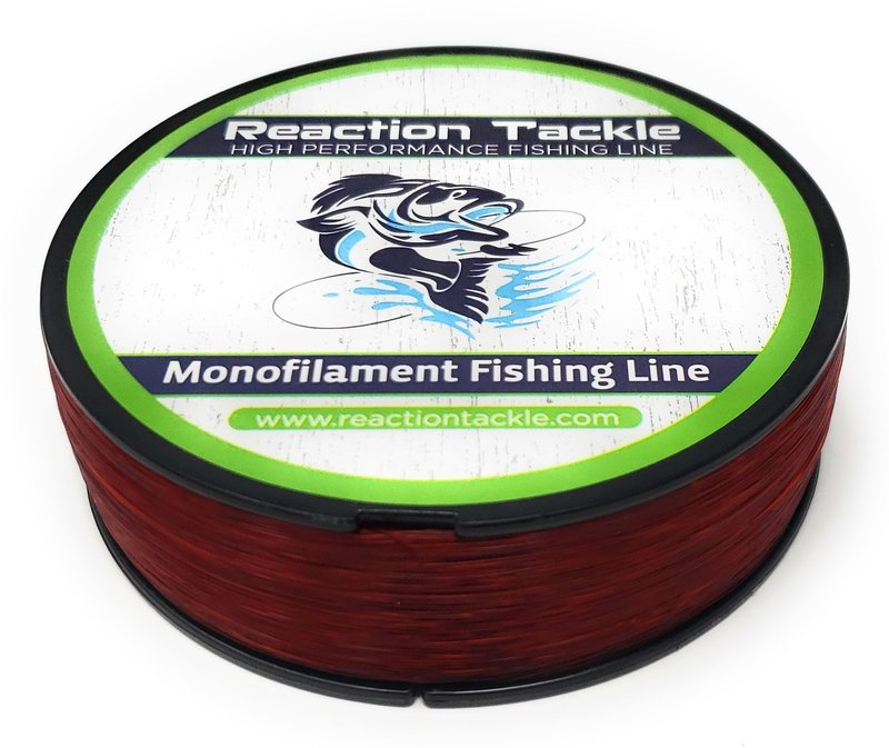 Reaction Tackle Monofilament Fishing Line - Premium Nylon Mono Line, Strong & Abrasion-Resistant, Low Memory for Smooth Long Casts - Freshwater & Saltwater - Red | 40lb (420 Yards)