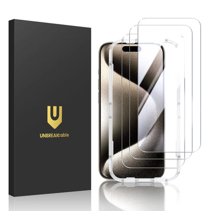 UNBREAKcable Shatterproof Tempered Glass Screen Protector for iPhone SE 2022/SE 2020, iPhone 8/7 [3-Pack] [99.99% HD Clear] [Easy Installation Frame] [9H Hardness][Bubble Free] for Apple 4.7''