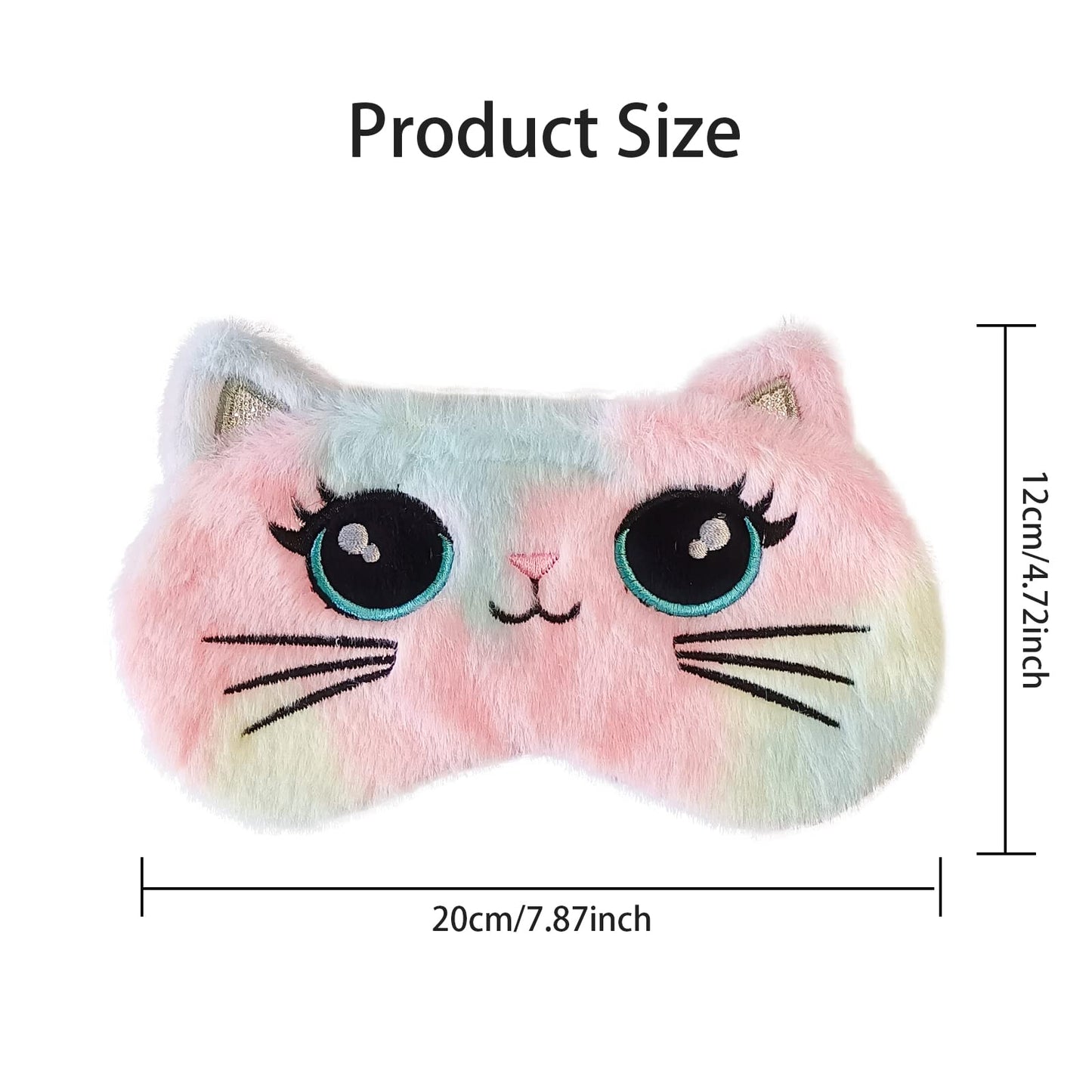 Cute Animal Sleeping Mask Soft Plush Blindfold Cute Rabbit Panda Koala Eye Cover Eyeshade for Kids Teens Girls Women (Flamingo)