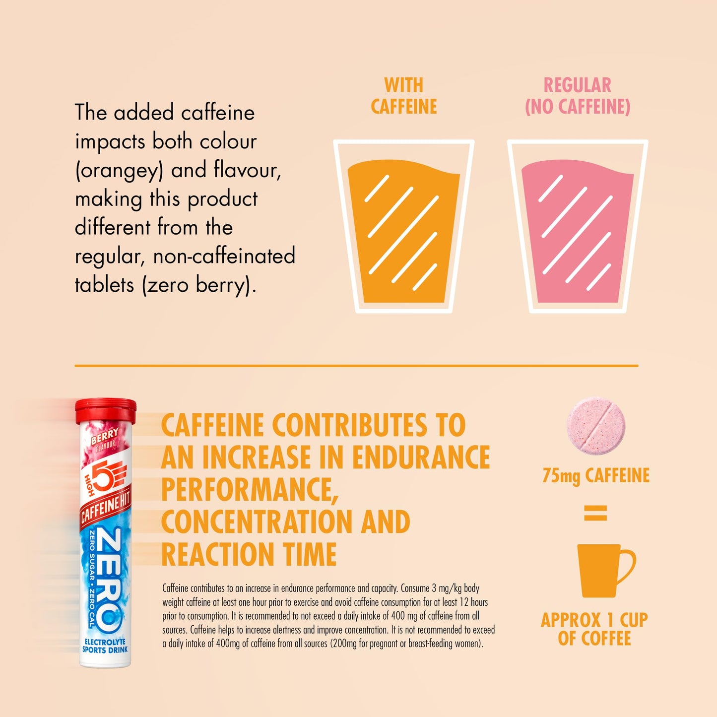HIGH5 ZERO Caffeine Hit ElectrolyteTablet - Hydration Tablets Enhanced with Vitamin C - 0 Calories & Sugar Free - Boost Hydration, Performance & Wellness - Berry, 160 Tablets (20x, Pack of 8)