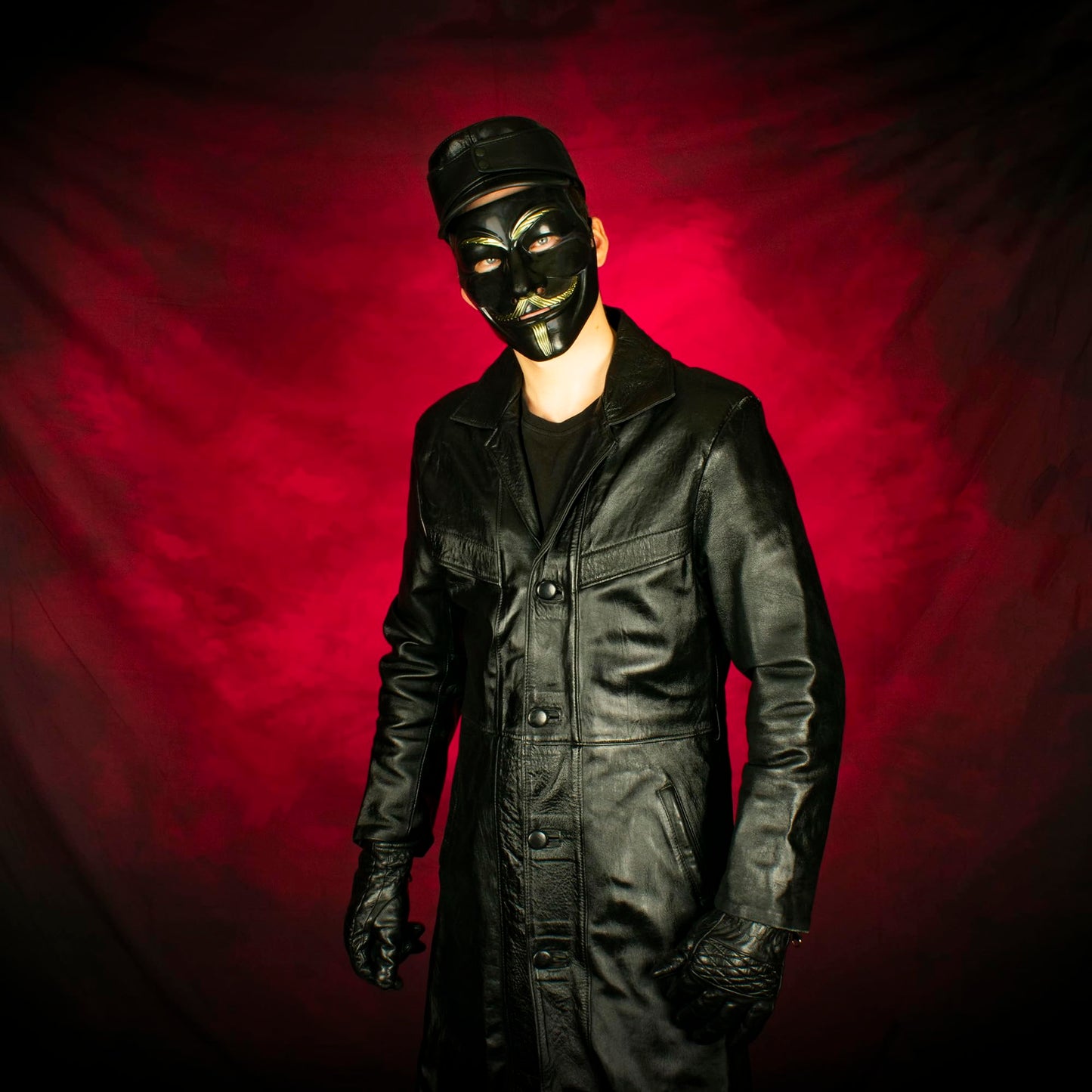 Diximus Black V for Vendetta Mask – Anonymous Guy Fawkes Hacker Mask for Halloween & Costume Parties