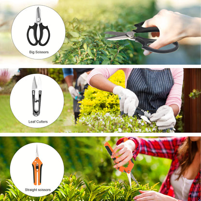 Bonsai Tools Set, 20 Pcs Gardening Succulent Tree Indoor Beginner Tool Kit, Include 262 Feet Bonsai Wire, 29.5"x29.5" Plant Repotting Mat, Leather Bag, Bonsai Scissors, Pruning Shears, Gifts for Women