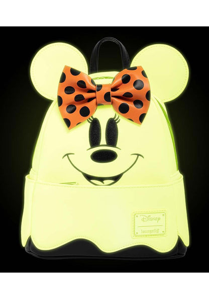 Loungefly Disney Ghost Minnie Mouse Glow in the Dark Cosplay Womens Double Strap Shoulder Bag Purse