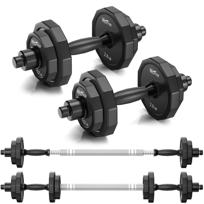 KISS GOLD Weights Dumbbells Set, Adjustable Dumbbell Sets 22Lbs 44Lbs 66Lbs 88Lbs with Solid Steel, Barbell Free Weight Set with Connector Workout Home Gym Equipment for Men Women Strength Training Shaping