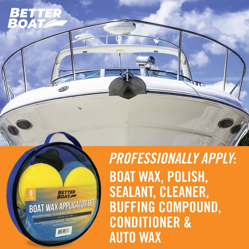 Microfiber Wax Applicator Pads, Soft Foam Hand Polish Sponges and Cloth Buffers, Bulk Waxing and Detailing Set for Boats and Cars, Polishing Application Pack