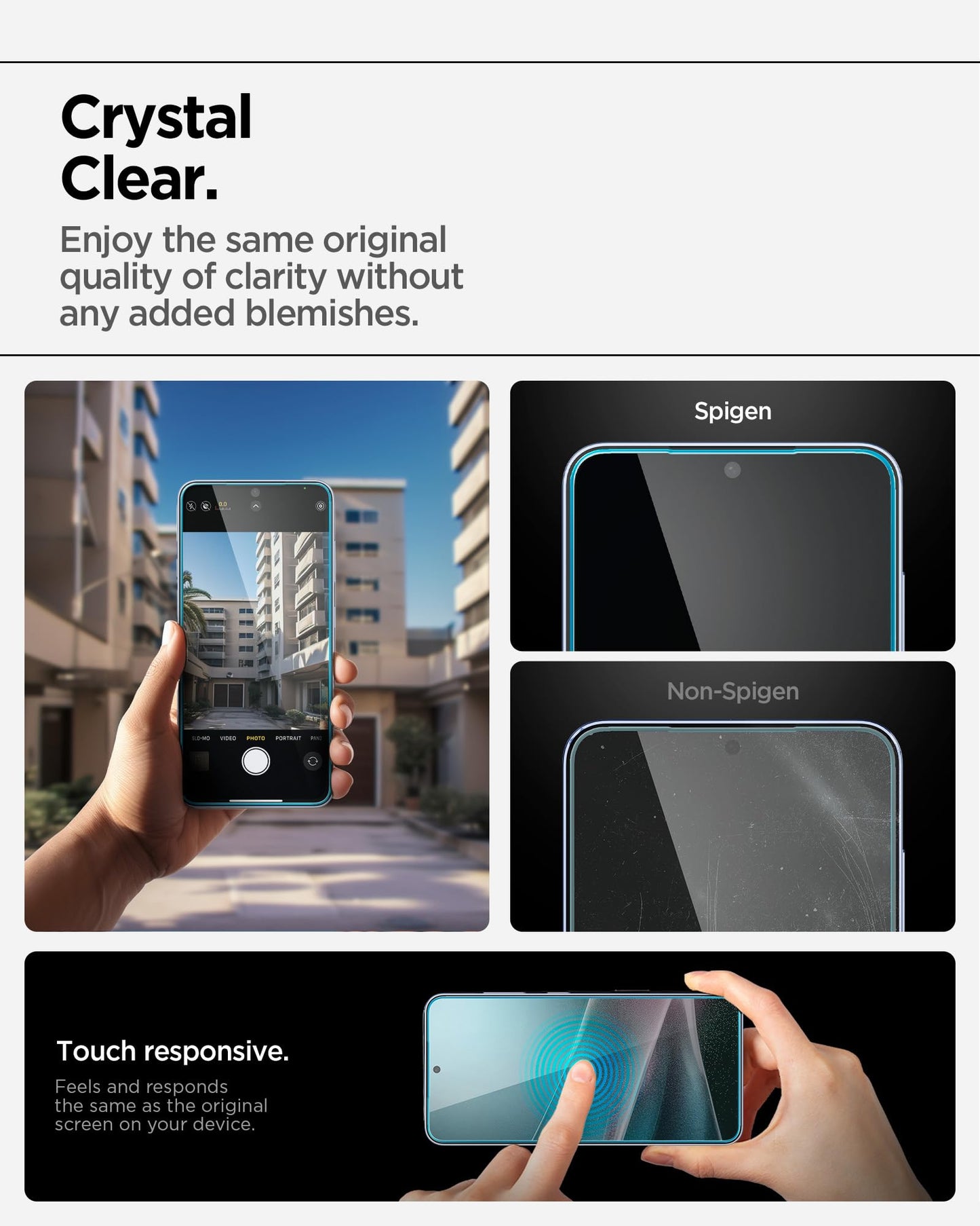 Spigen Tempered Glass Screen Protector [GlasTR EZ Fit] designed for Galaxy S25 Plus | Galaxy S24 Plus [Case Friendly] - 2 Pack