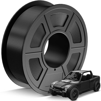 JAYO PETG Filament 1.75mm Black 1.1KG, PETG 3D Printer Filament, Durable Strength, Accuracy +/- 0.02mm, 1.1KG Spool (2.4 LBS) Fits for Most FDM 3D Printers