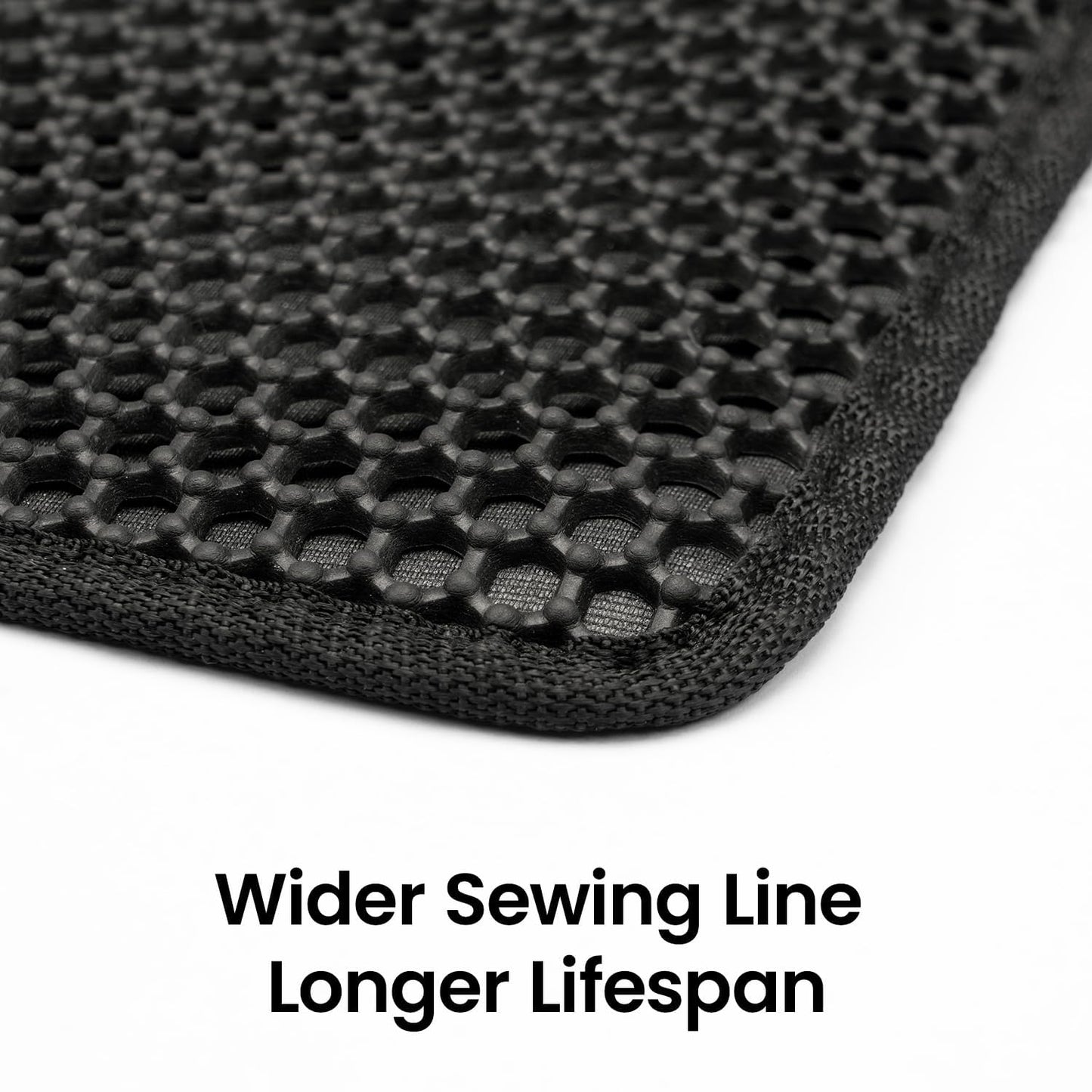Cat Litter Mat Compact Size 23.6"x14.6" for Small Spaces, Upgrade Waterproof Leakproof Back Layer, Honeycomb Trapping Mat, Washable, Easy to Clean, Scatter Control Kitty Litter Matt, Black