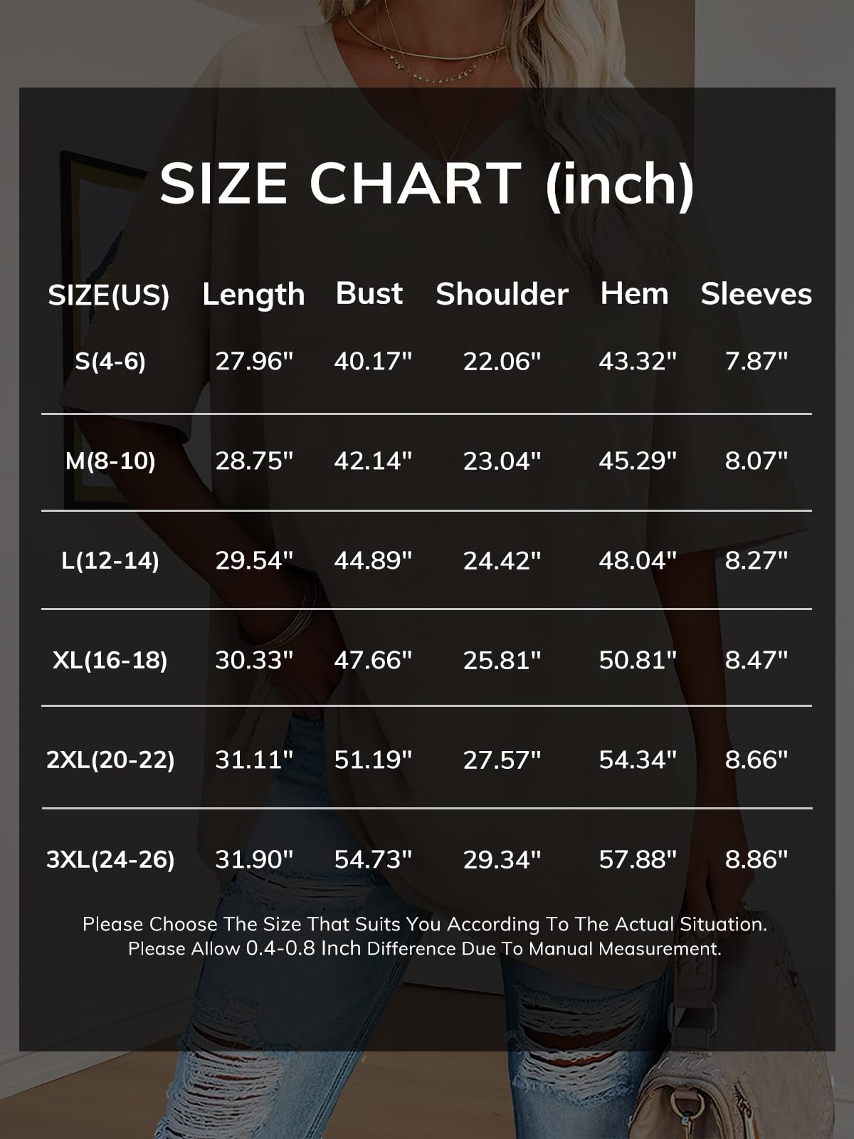 ATHMILE Womens Summer Oversized Shirts V Neck Plus Size Spring Workout Tops Beach Vacation 2025 Gym Clothes Black