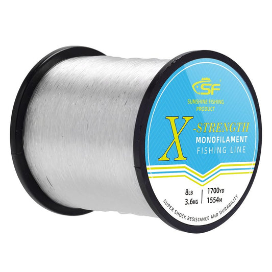 SF Monofilament Fishing Line Premium Spool X-Strong Mono Nylon Material Leader Line for Saltwater Freshwater Balloon Garland Hanging Decorations 8/10/12/15/20/25/30/40/50/60/80/100LB
