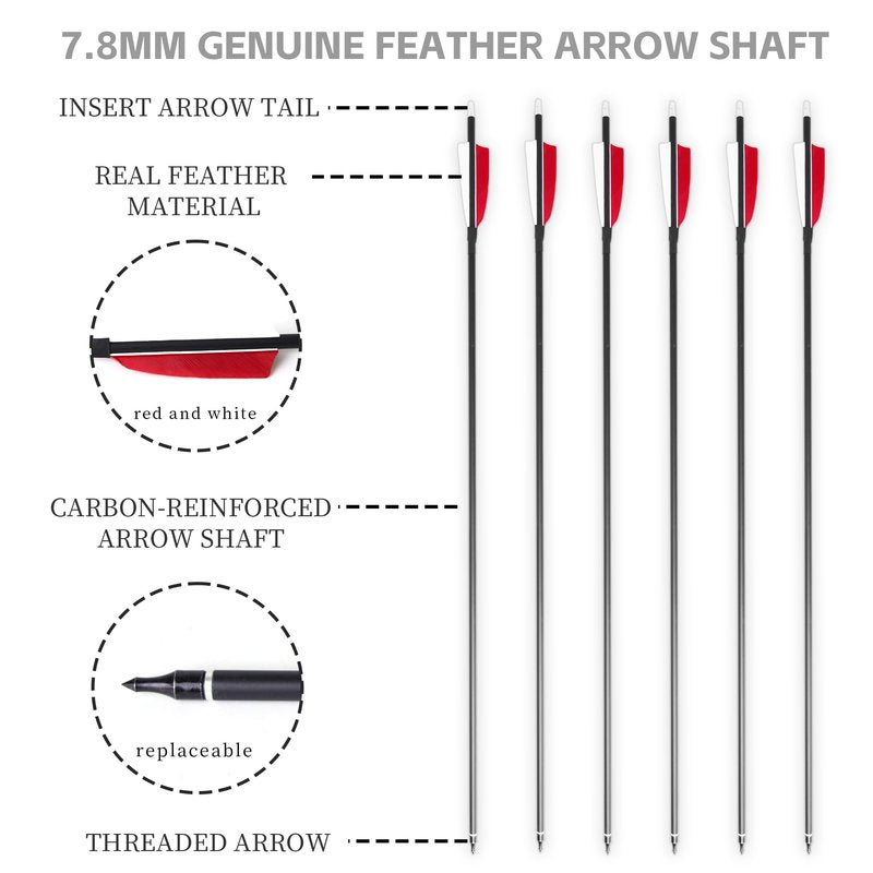 MOYJ Traditional Longbow Archery Hunting Shooting 40inch Takedown Practice Competition Recurve Bow and Arrow Set Universal use of Both Hands (25lbs)