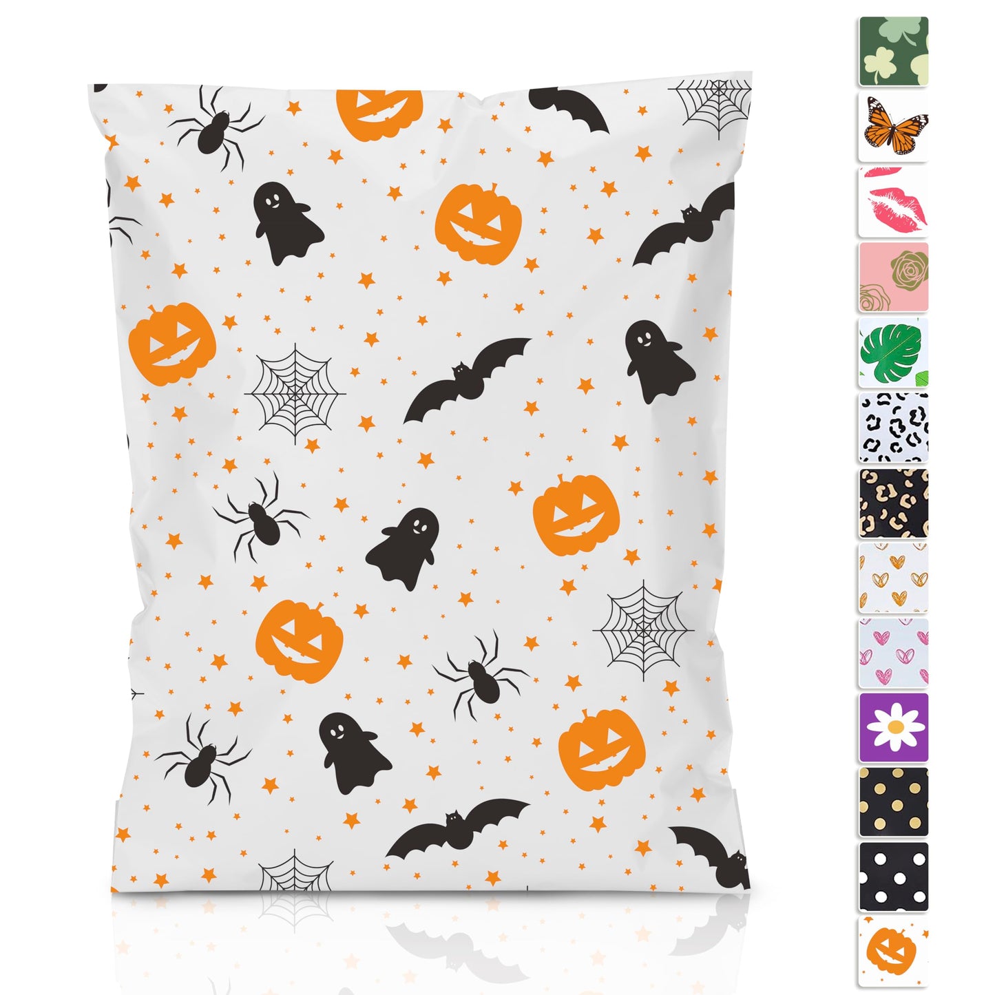 JinRuiKJ Halloween Poly Mailer 10x13 Inch 25 Pcs, Waterproof and Tear-Resistant Shipping Bags for Clothing, Cute Mailing Envelopes with Self-Seal, Halloween Printed Packaging Bags