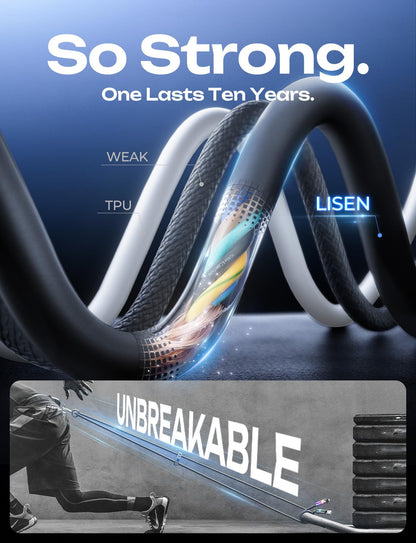 LISEN USB C to Lightning Cable, 240W 4 in 1 Charging Cable 6.6FT, Chubby USB A/C to C/Lightning with Light for iPhone Air 17 16 15 14 Pro/MacBook/iPad/Samsung/Switch 2, Multi Chargers for All Devices