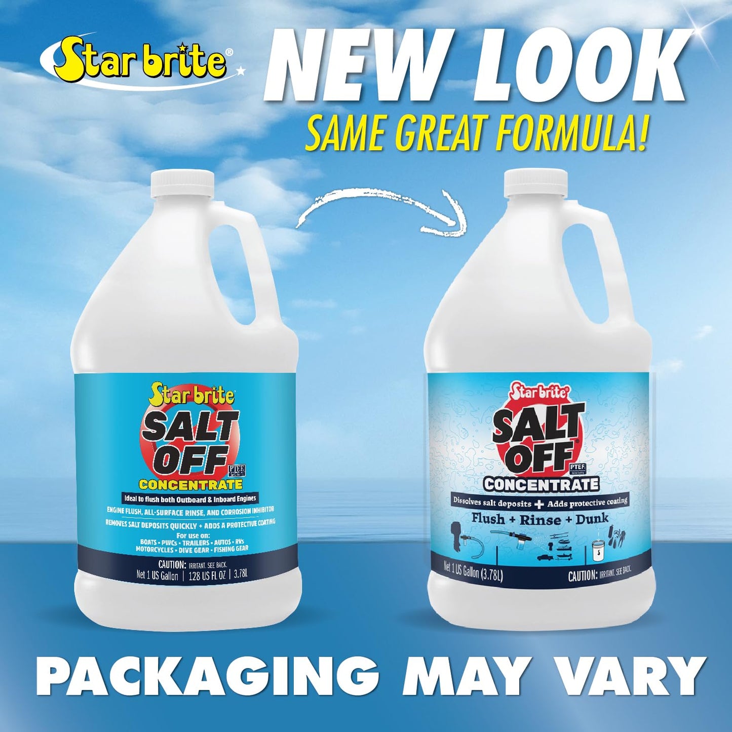 STAR BRITE Salt Off Concentrate - Ultimate Salt Remover Wash & Marine Engine Flush for Boats, Vehicles, Trailers, and More - 128 OZ Gallon (093900N)