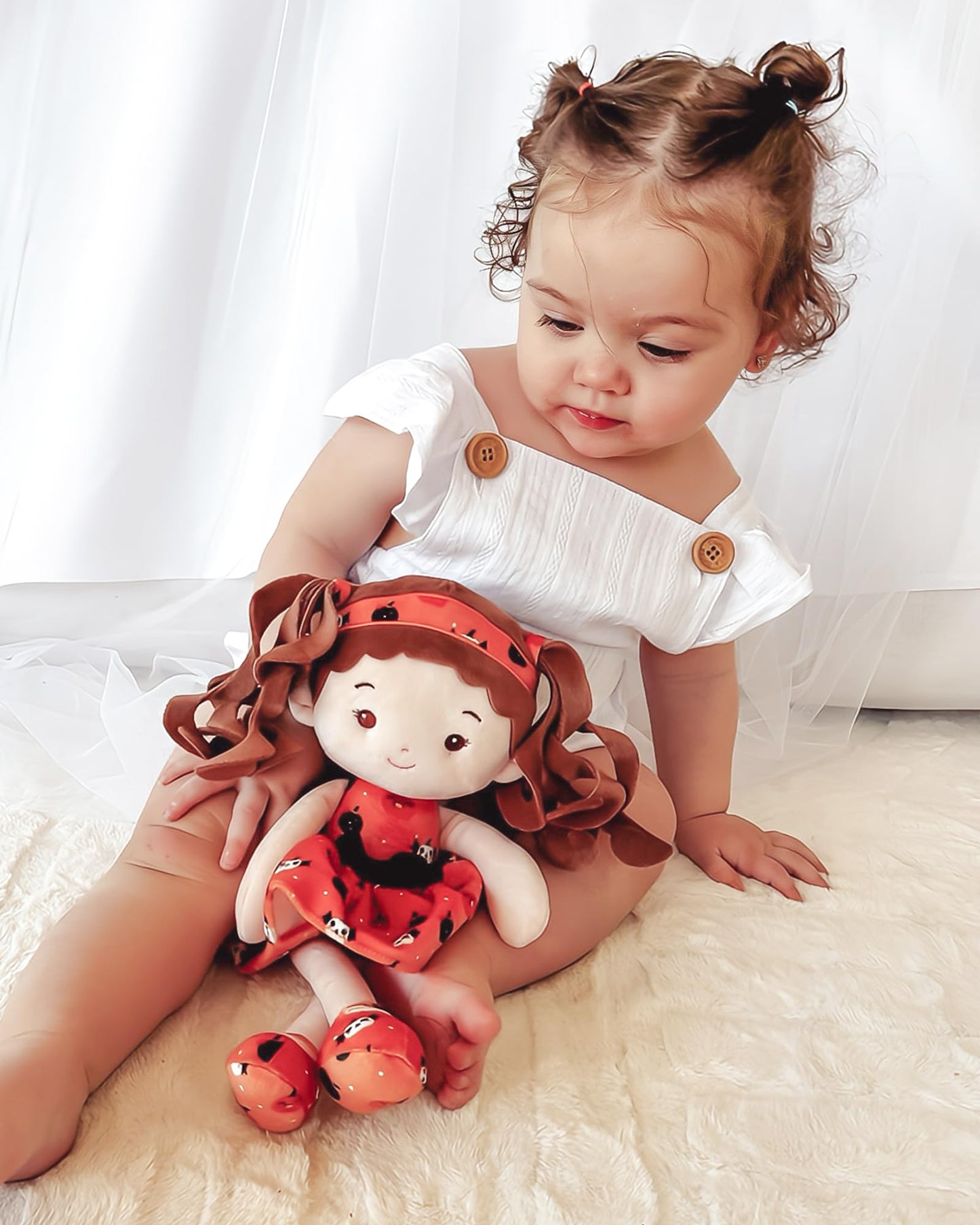 LeyaDoll Soft Baby Doll Toys (12''), My First Baby Rag Doll for 1 Year-Old Girl Birthday Gift, Christmas Plush Toys Gift for Toddler Kids Infants-Halloween Special-Pumpkin