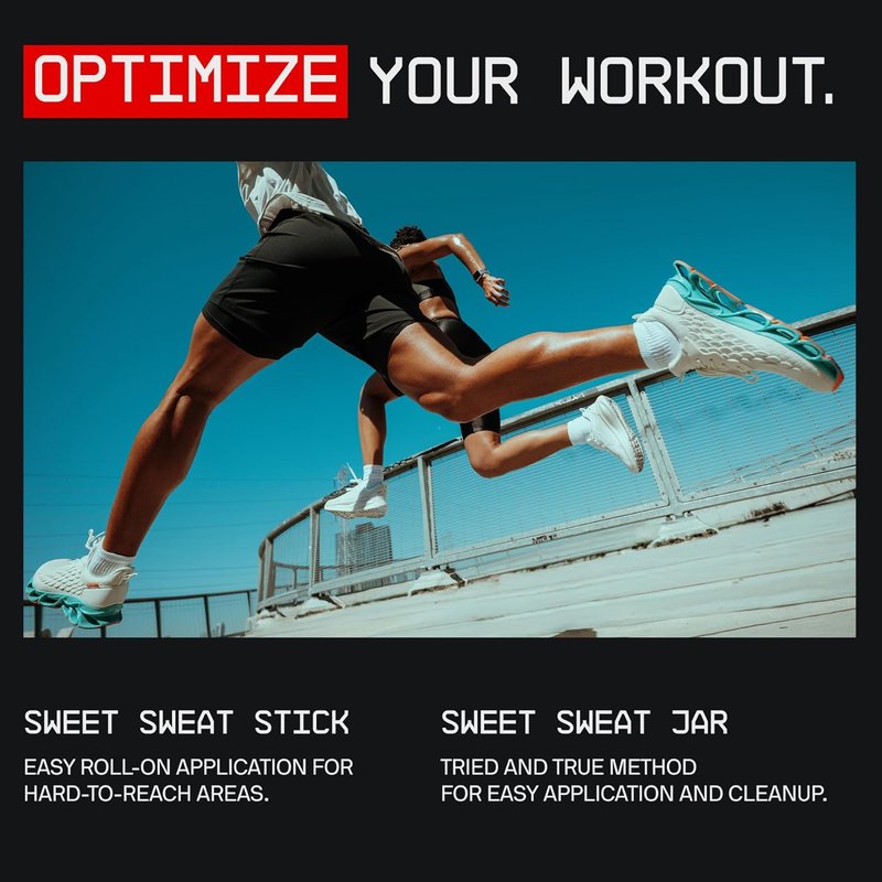 Sweet Sweat Workout Enhancer Gel - Boost Exercise Performance & Sweat Faster | 6.4oz Stick