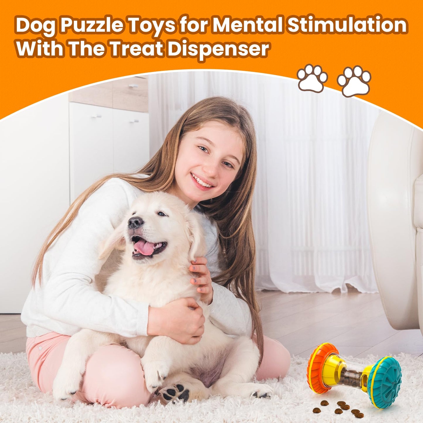MateeyLife Interactive Dog Toys for Boredom, Dog Puzzle Toys for Mental Stimulation, Treat Dispenser Slow Feeder Enrichment Toy