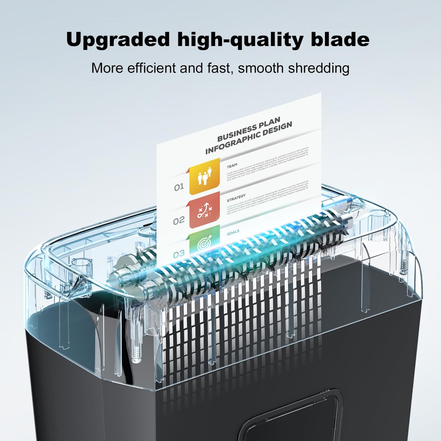 Bonsaii 6 Sheet Cross Cut Paper Shredder, Compact Shredder for Home & Small Office Use, Shreds Credit Cards, Staples, and Clips, Portable Handle Design, 13L Bin (C237-B Upgrade Version)