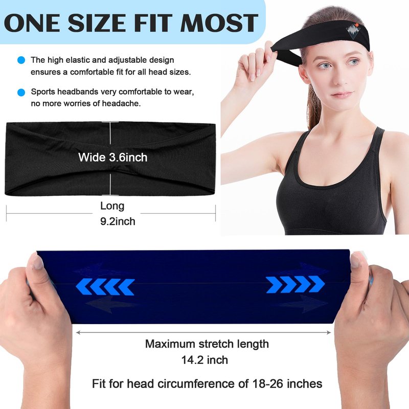 3pcs Sweat Bands Headbands Men Women Sweatbands Sports Running Workout Headbands for Men Cooling Head Band for Sweat Head Bands Mens Elastic Non-Slip Headband Hairband for Cycling Gym Climbing Gifts