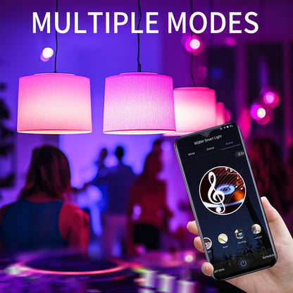 ANWIO E14 Smart Bulb,Alexa Light Bulbs,RGB Colour Changing Bulbs,Smart Life App Control,Bluetooth & WiFi Bulb,470LM, 5W Replace 40 Watt,Works with Alexa, Echo,Google Assistant (4 Pack)