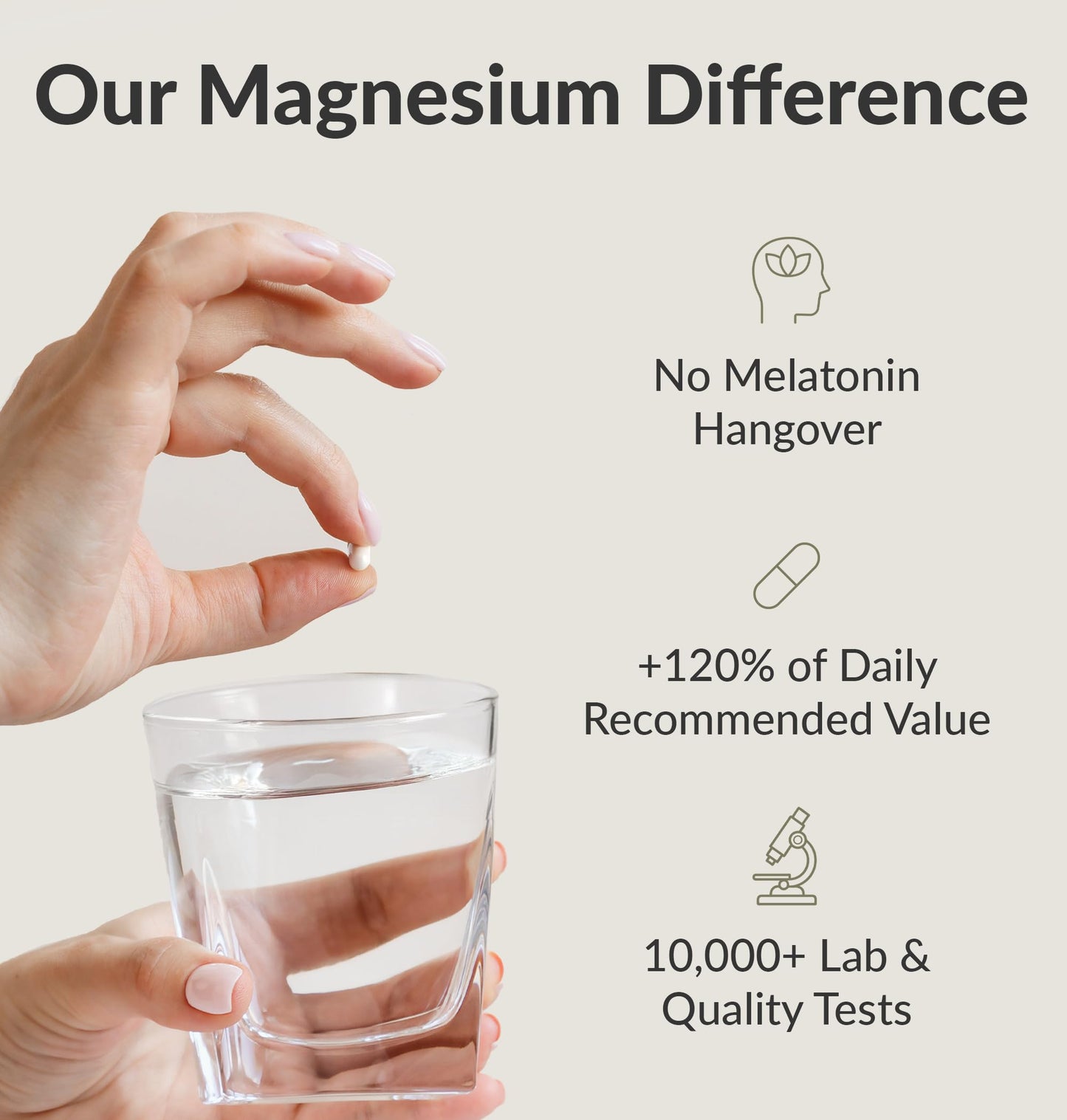 BIOptimizers Magnesium Breakthrough Supplement 4.0-7 Forms of Mg: Glycinate, Malate, Citrate, and More - Natural Support for Sleep and Cognitive Function - 60 Capsules- Calming Vitamins Complex