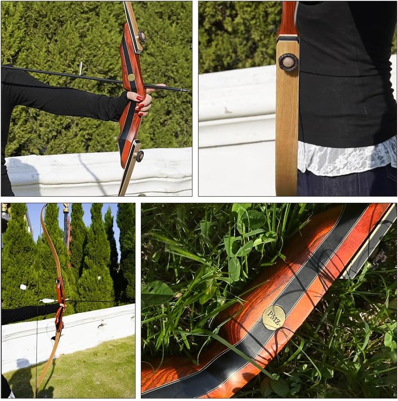 PMZ Flame Z8 Takedown Recurve Bow - 60" Right-Handed Ergonomic Design for Adults | Ideal for Beginners & Advanced Archers (20-60 lbs)