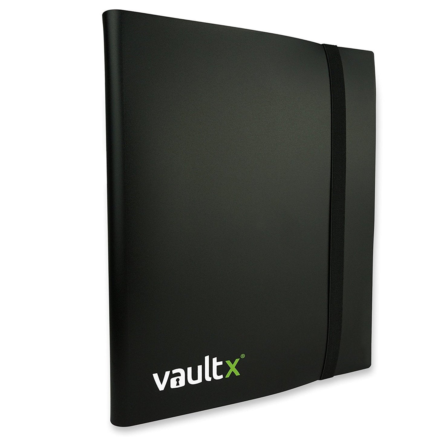 Vault X 9 Pocket Trading Card Strap Binder, 360 cards, Standard, 20 Side-Loading Pages, Folder for Collectible Card Games, Sports, TCG (Black)