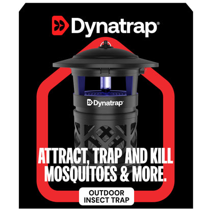 DynaTrap DT2030SR Fly Traps Outdoor - Mosquito & Flying Insect Killer for 1 Acre – Kills Flies, Gnats, Wasps - Bug Zapper Alternative - Black