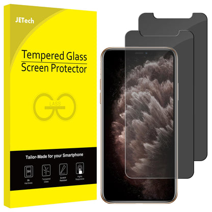 JETech Privacy Screen Protector for iPhone 11 and iPhone XR 6.1-Inch, Anti Spy Tempered Glass Film, 2-Pack