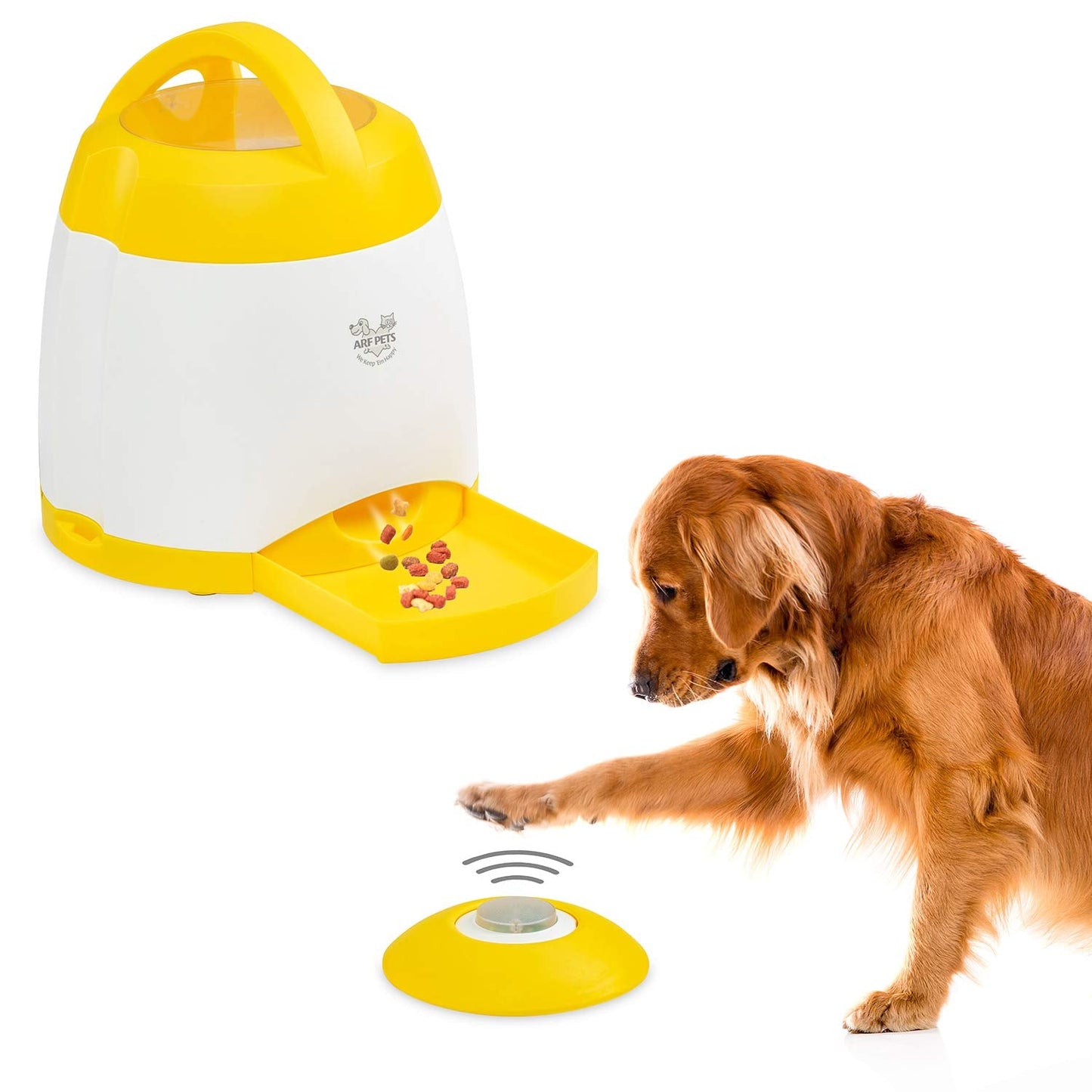 Arf Pets Dog Treat Dispenser with Remote Button – Dog Memory Training Activity Toy – Treat While Train, Promotes Exercise by Rewards, Improves Memory & Positive Training for A Healthier & Happier Pet