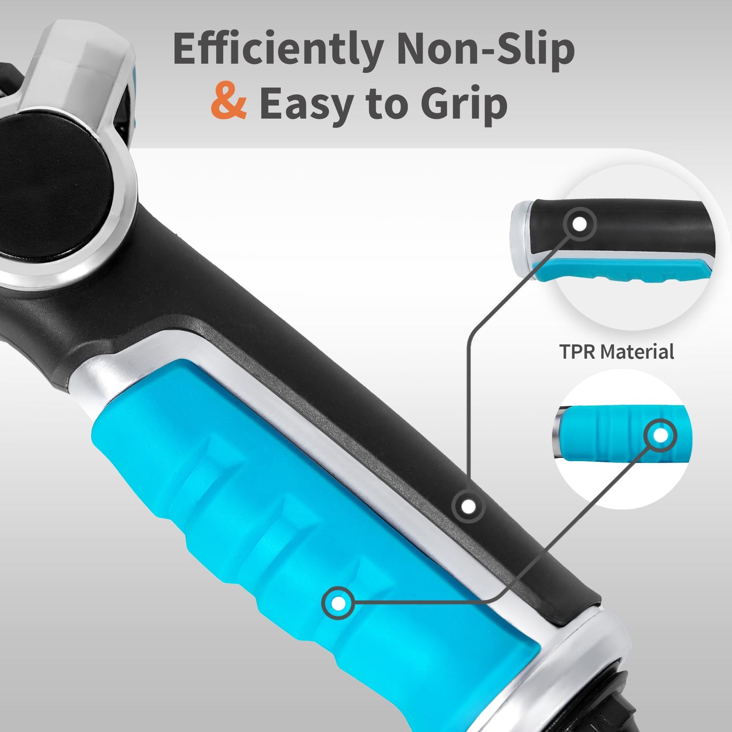 Diivoo Watering Wand Heavy Duty, Metal Garden Hose Wand with 8 Spray Patterns, 14 Inch Long Hose Nozzle Sprayer with Thumb Flow Control & 145°Spray Angle, Ideal for Plants,Flowers,Car