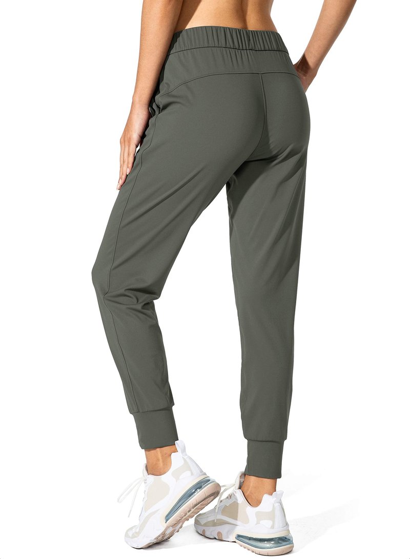 SANTINY Women's Joggers Pants Pockets Drawstring Running Sweatpants for Women Lounge Workout Jogging(Olive Green_M)