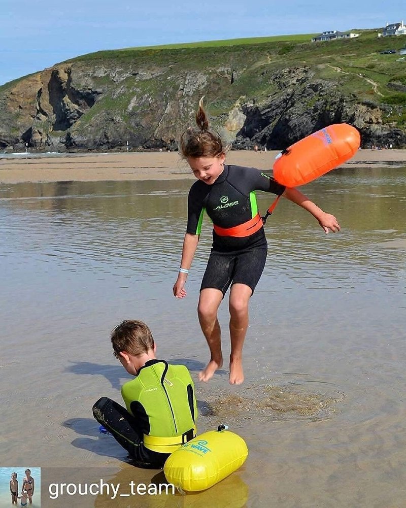 Swim Bubble and Cap Bundle - New Wave Orange Swim Accessories for Kids